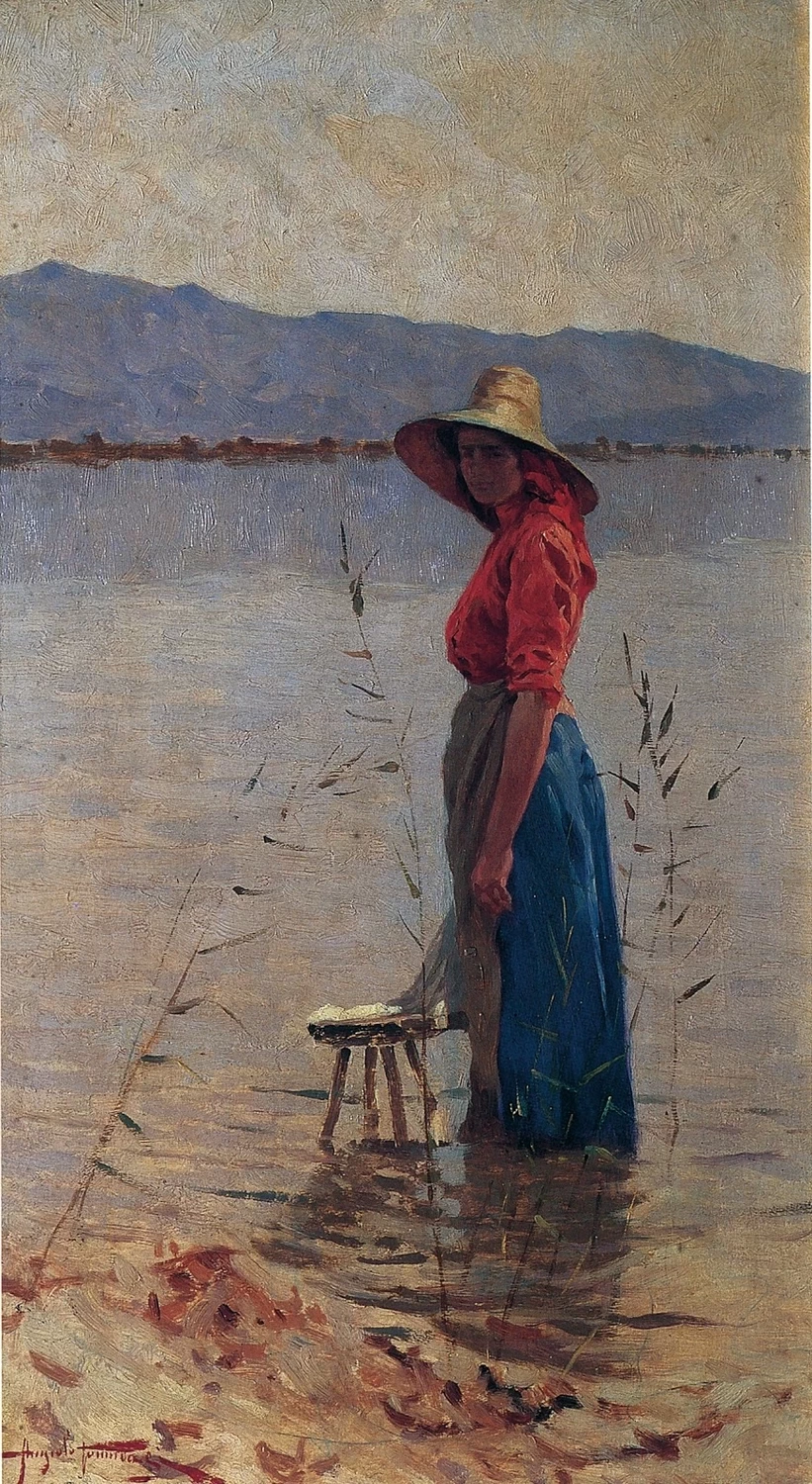 Angiolo - Lavandaia al lago di Massaciuccoli, Musei Civici, Pavia
